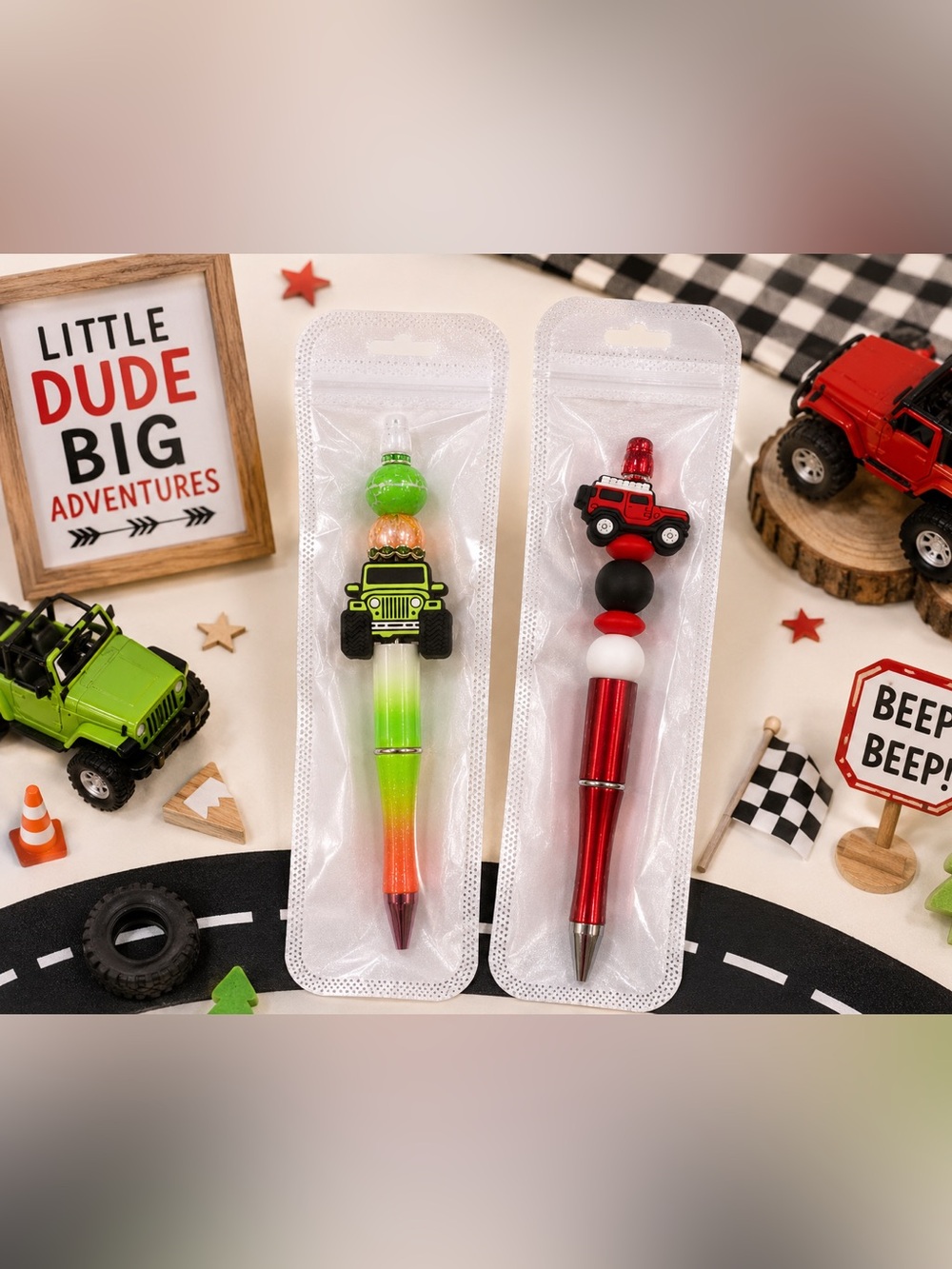 🚙✨ NEW Novelty Jeep Adventure Pens – Set of 2 ✨🚙